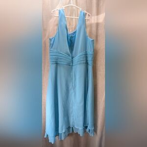 Iefiel Elegant Blue Sleeveless Dress